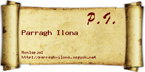 Parragh Ilona névjegykártya